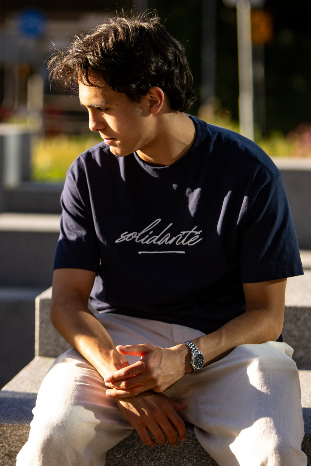 PLST TEE NAVY BLUE