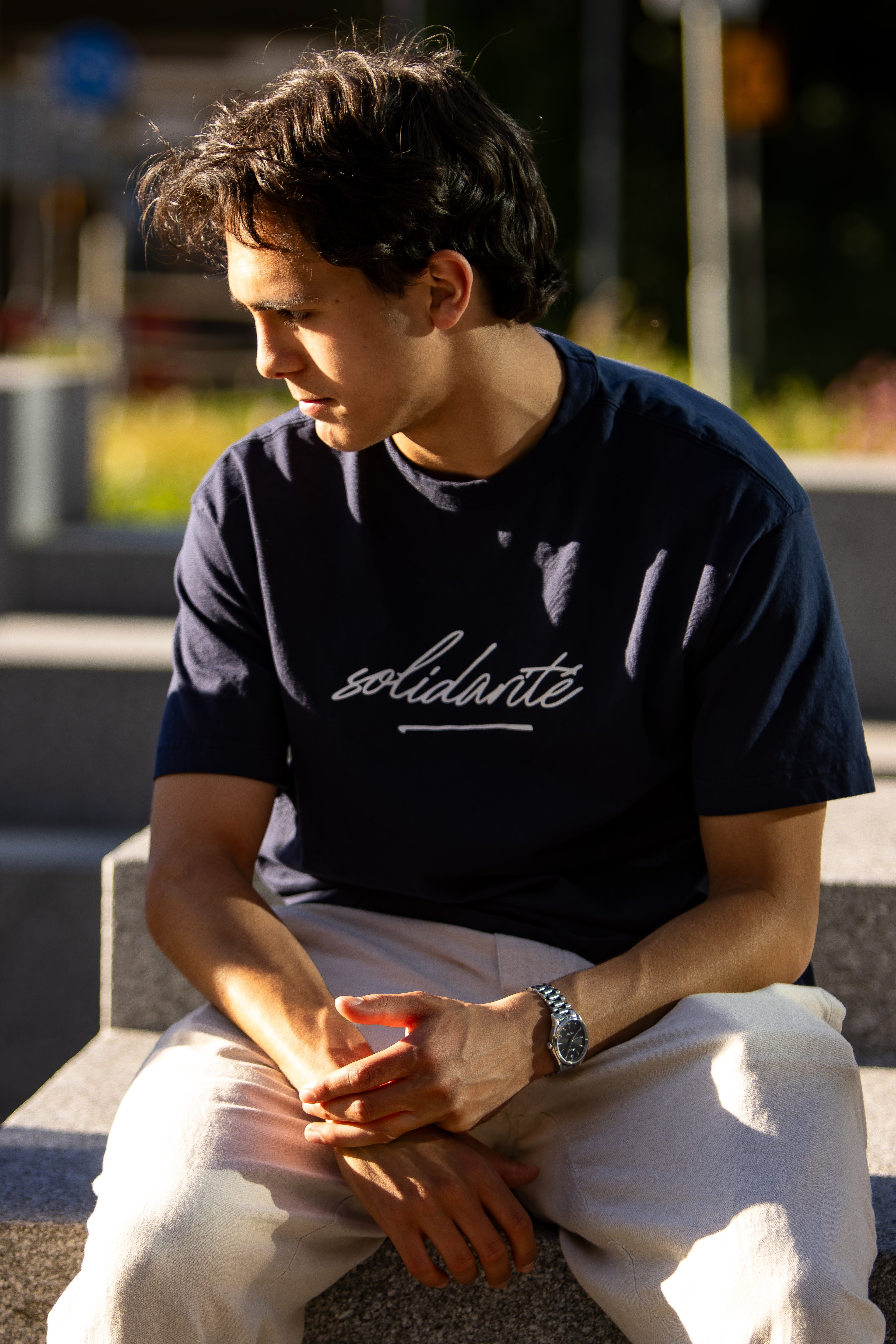 PLST TEE NAVY BLUE
